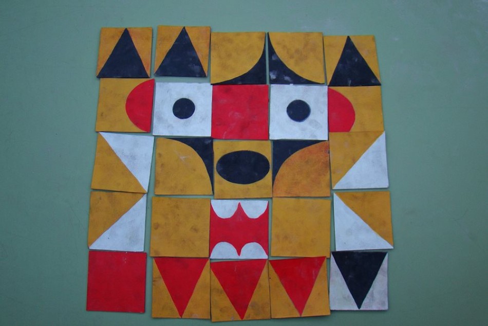 9608 | Baldosa hidráulica hecha por alumnos de la escuela Raúl Dominguez - Municipalidad de Rosario