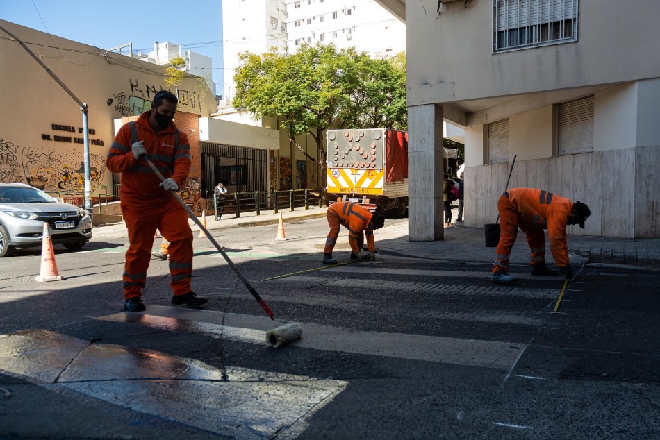 318815 | Avanzan los trabajos en Cruces Seguros y sendas peatonales -