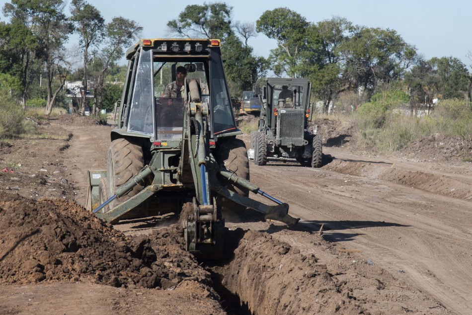 418661 | Recorrida por las obras que se ejecutan con el ejército en Tío Rolo - Subsecretaría de Comunicación Social (Silvio Moriconi)